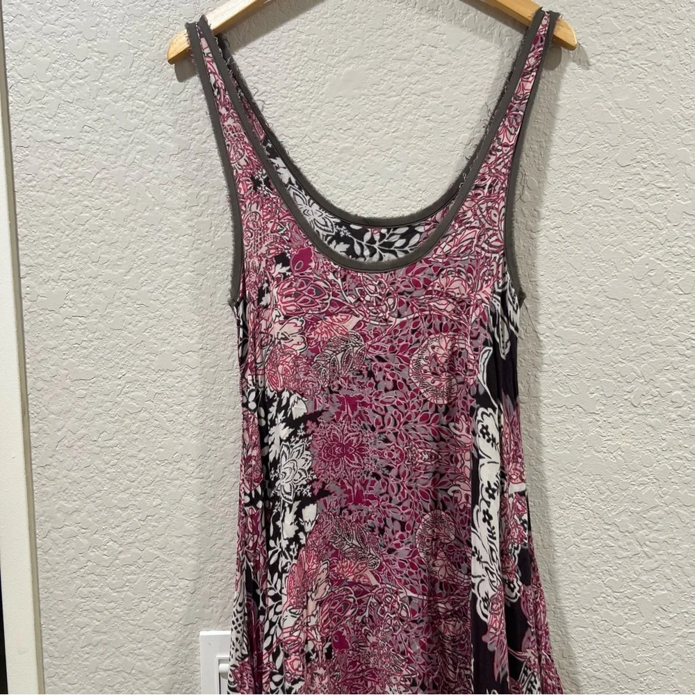 Free People Oversized Floral Bohemian Slip Dress Y2K Size XS